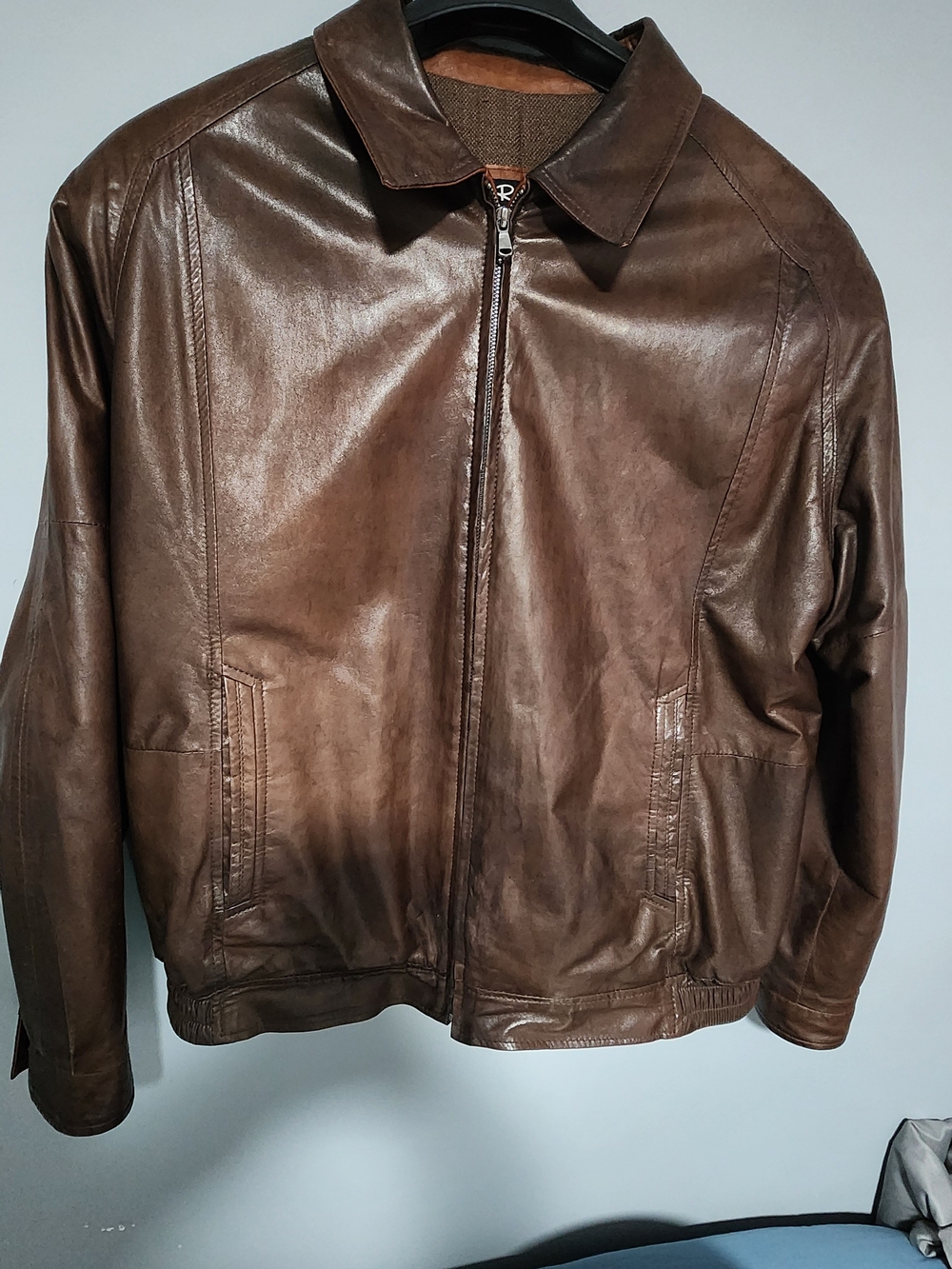 REMY Leather Jacket Men's 42 Brown Made USA Soft Lightweight